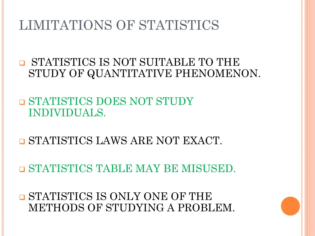 limitations of statistics