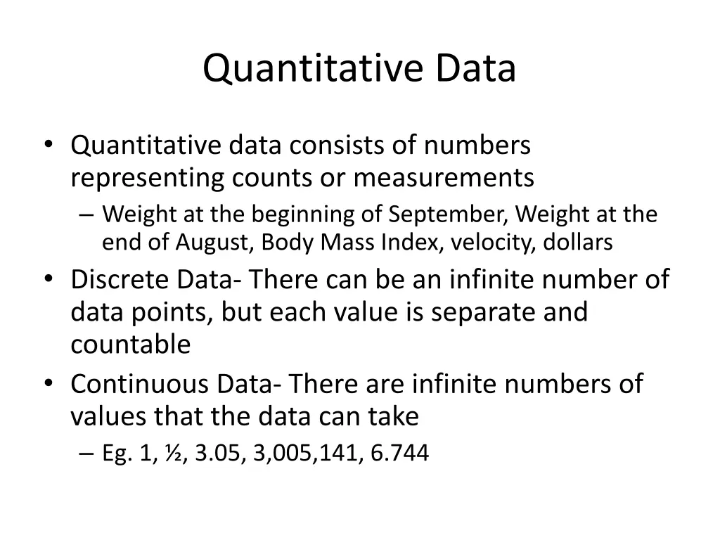 quantitative data