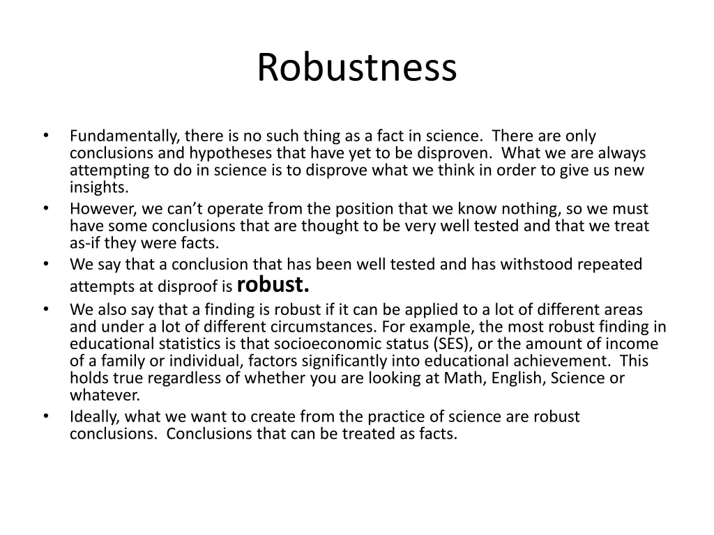 robustness