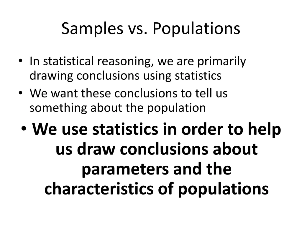 samples vs populations