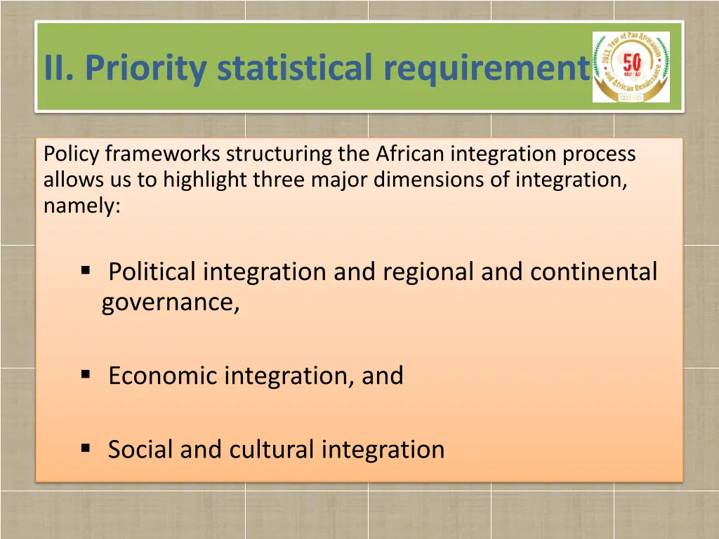 ii priority statistical requirements