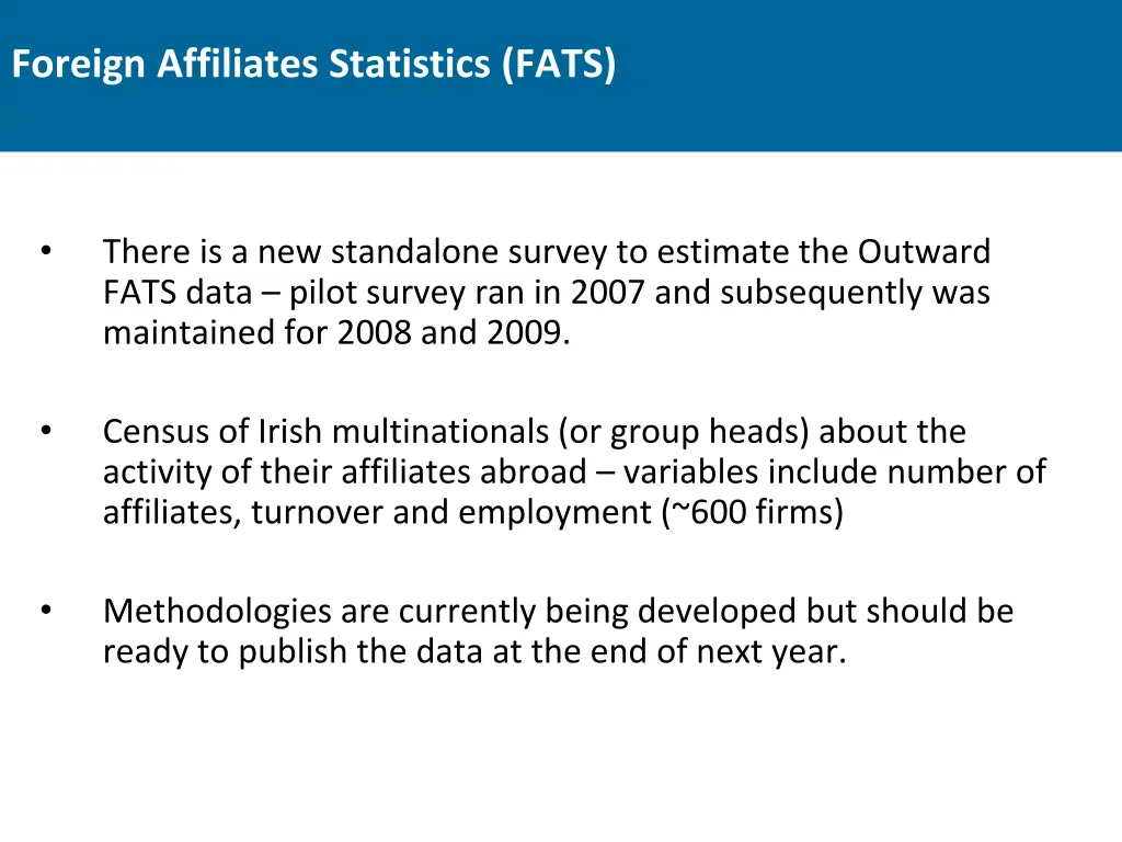 foreign affiliates statistics fats 1