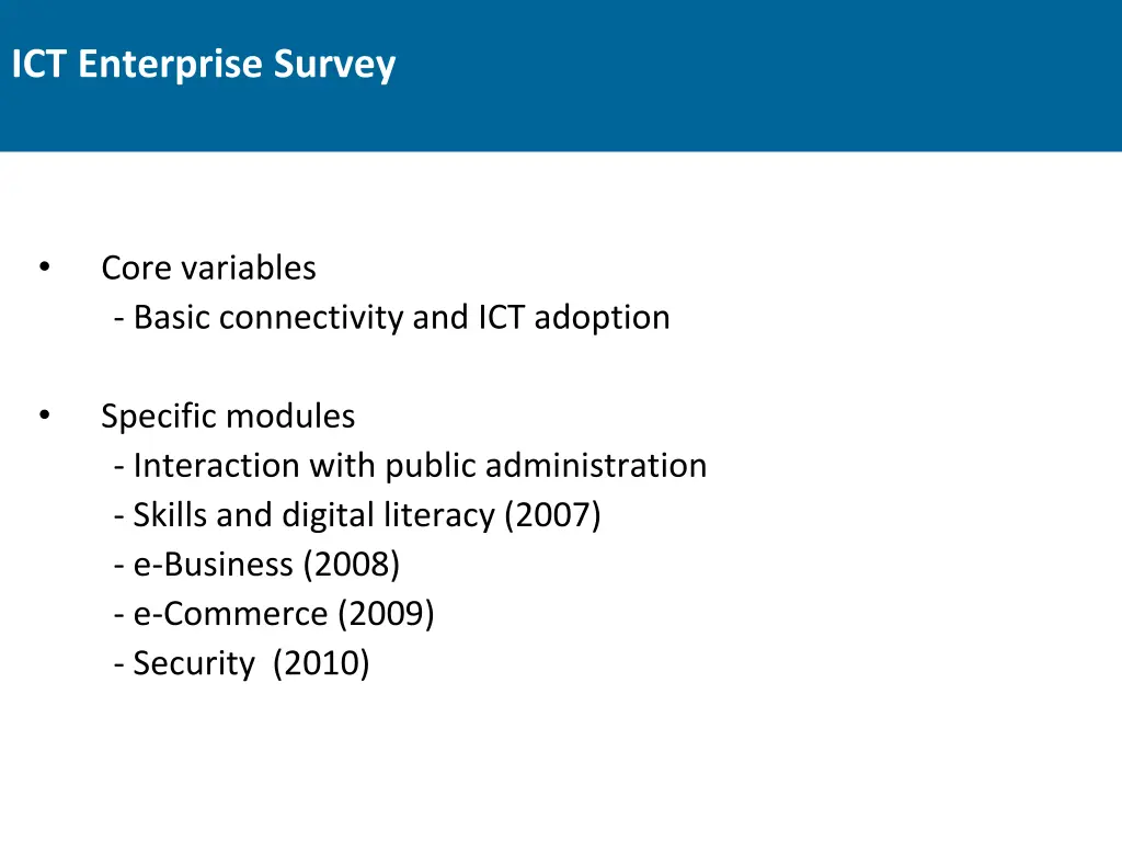 ict enterprise survey