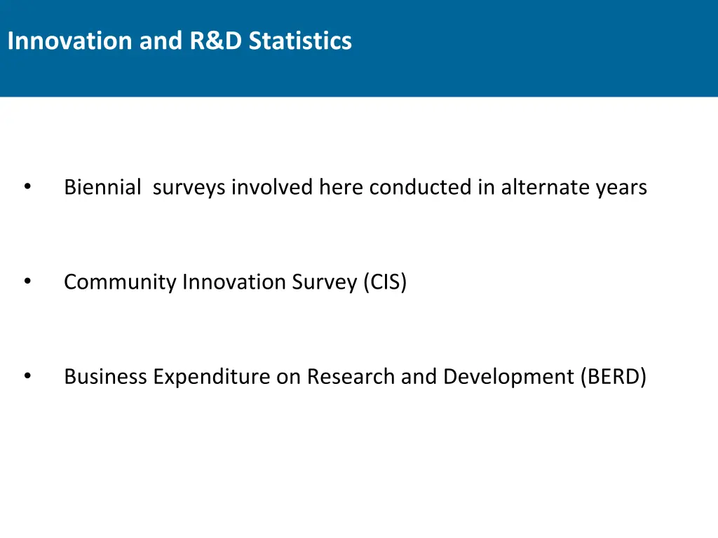 innovation and r d statistics