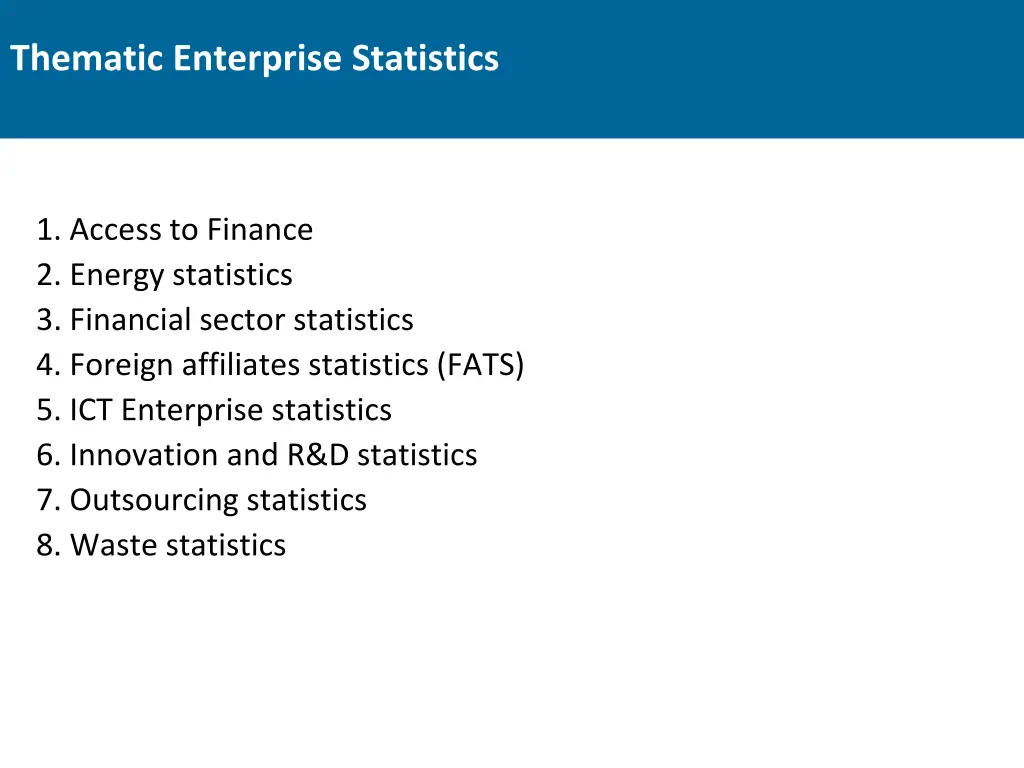 thematic enterprise statistics 1