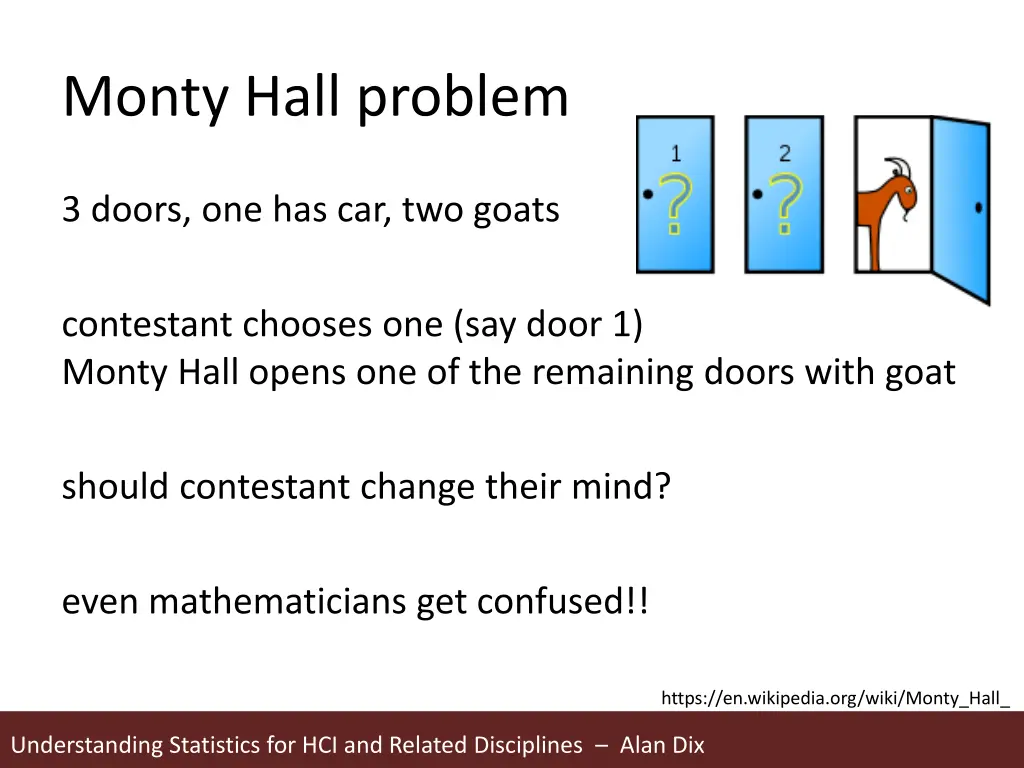 monty hall problem