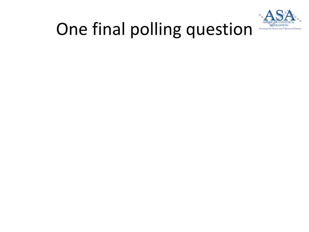 one final polling question