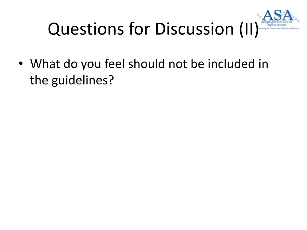 questions for discussion ii