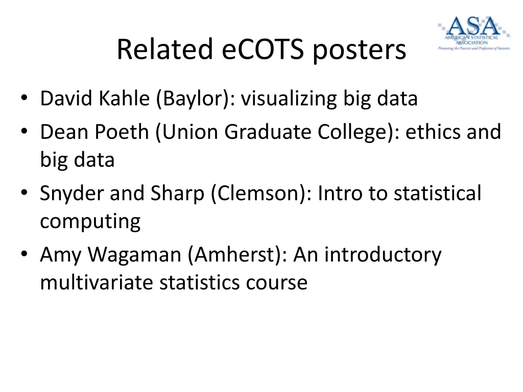 related ecots posters