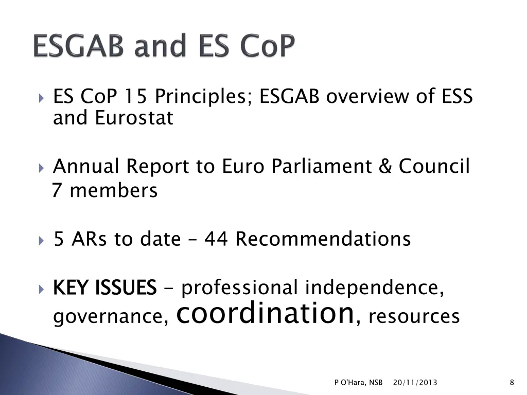 es cop 15 principles esgab overview