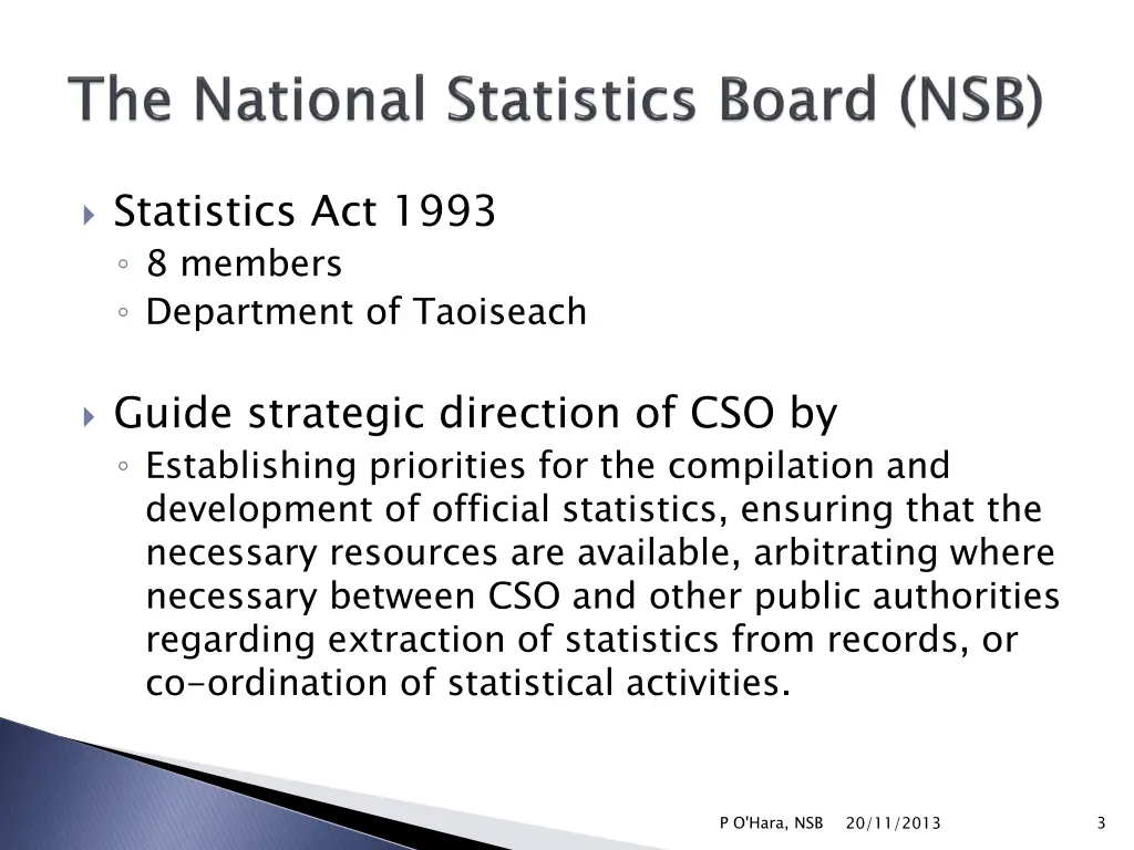 statistics act 1993 8 members department