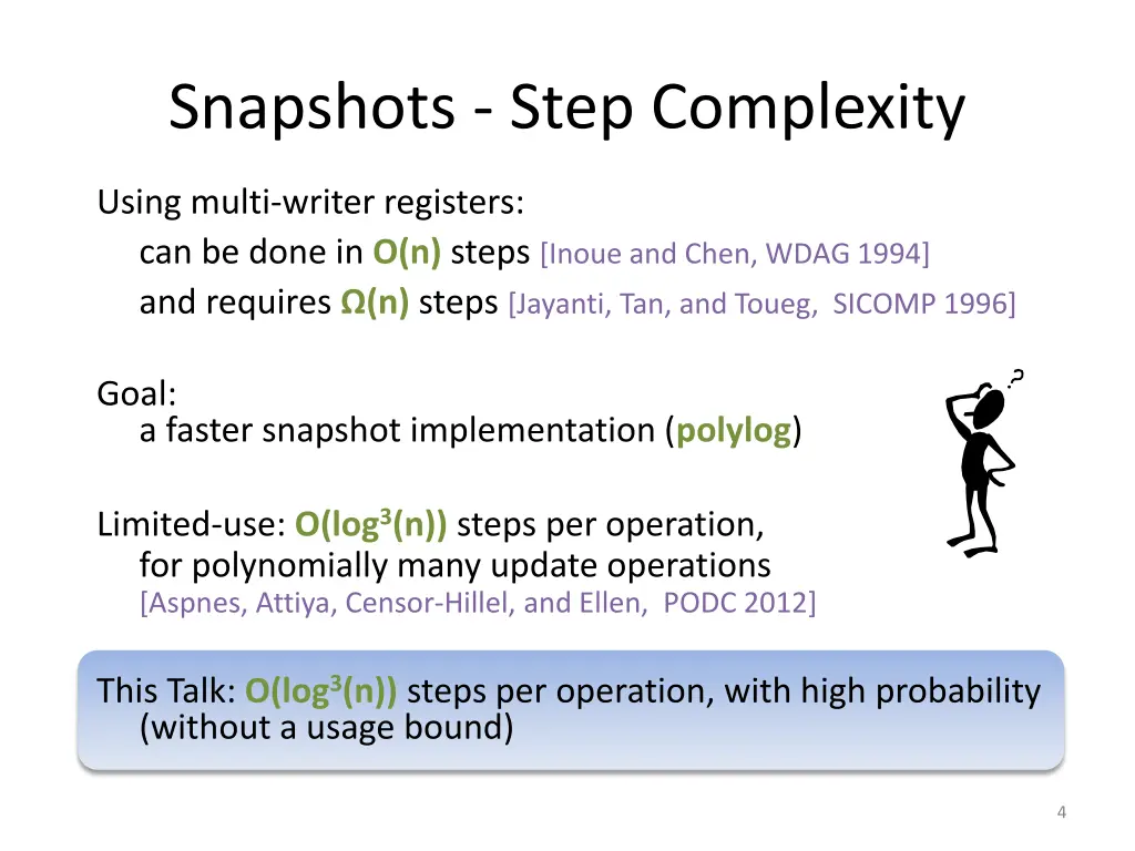 snapshots step complexity