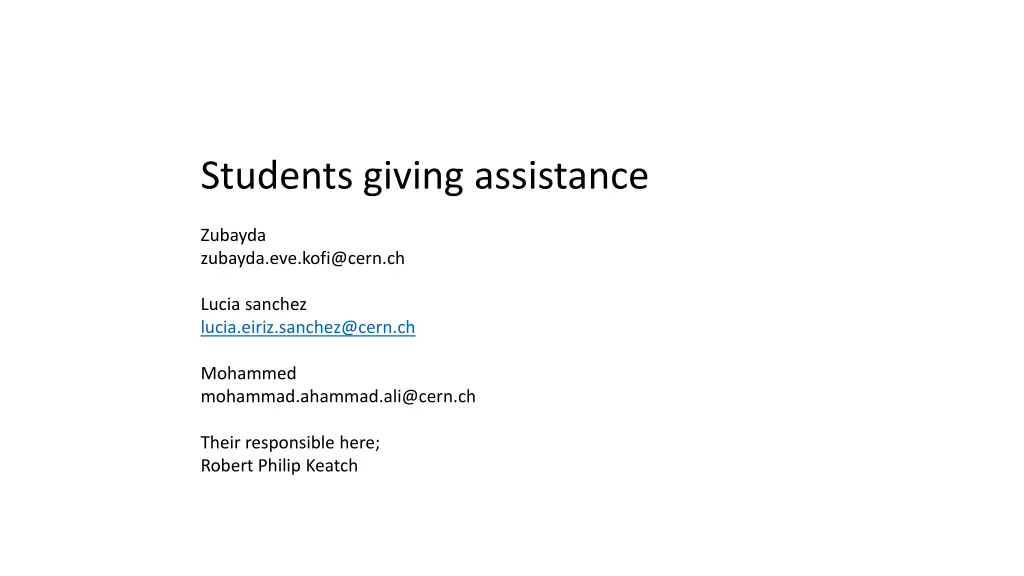 students giving assistance