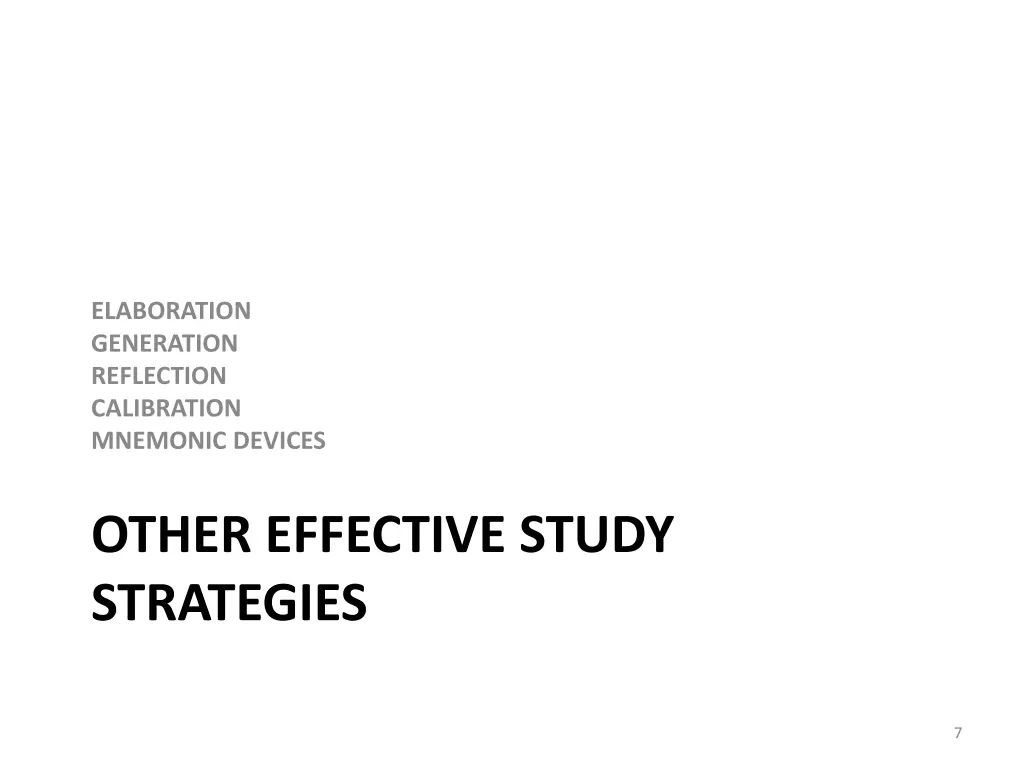 elaboration generation reflection calibration