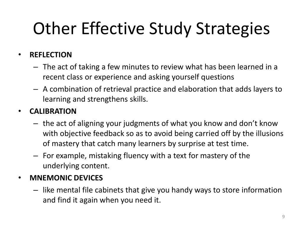 other effective study strategies 1