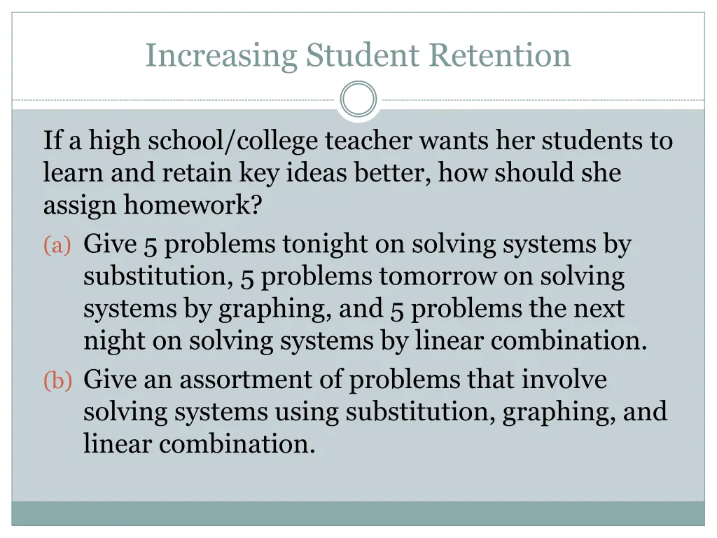 increasing student retention