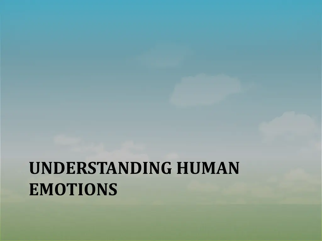 understanding human emotions