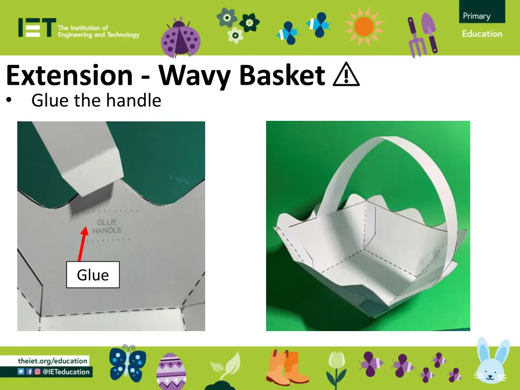 extension wavy basket glue the handle