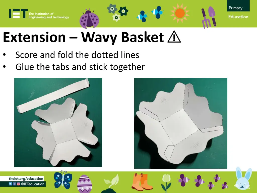 extension wavy basket score and fold the dotted