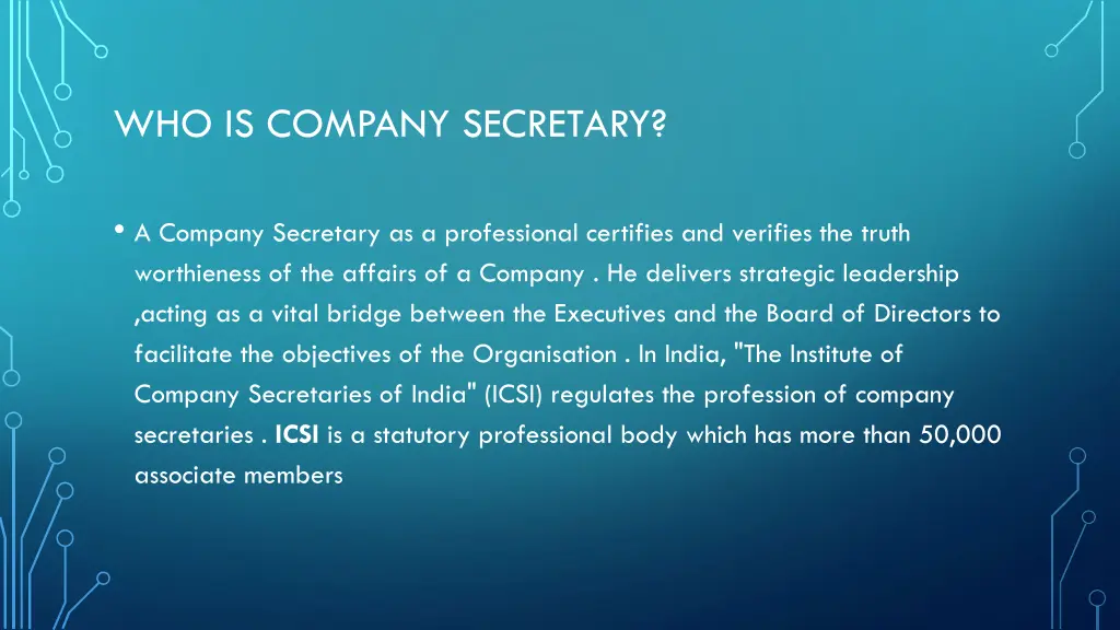 who is company secretary