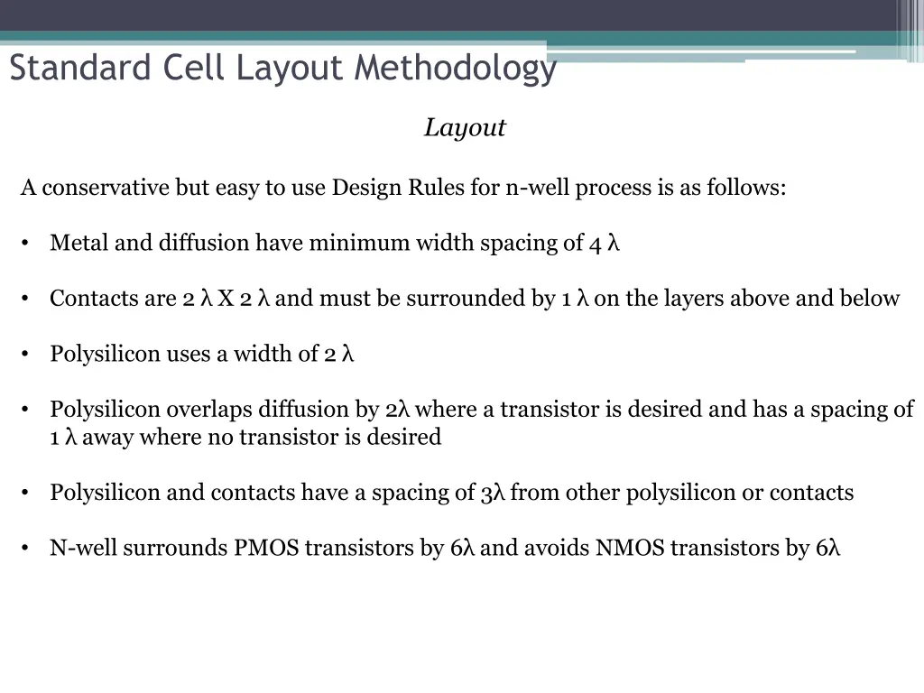 standard cell layout methodology 6