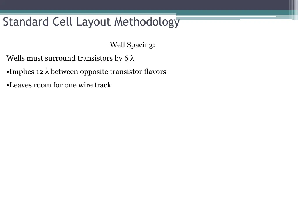 standard cell layout methodology 9