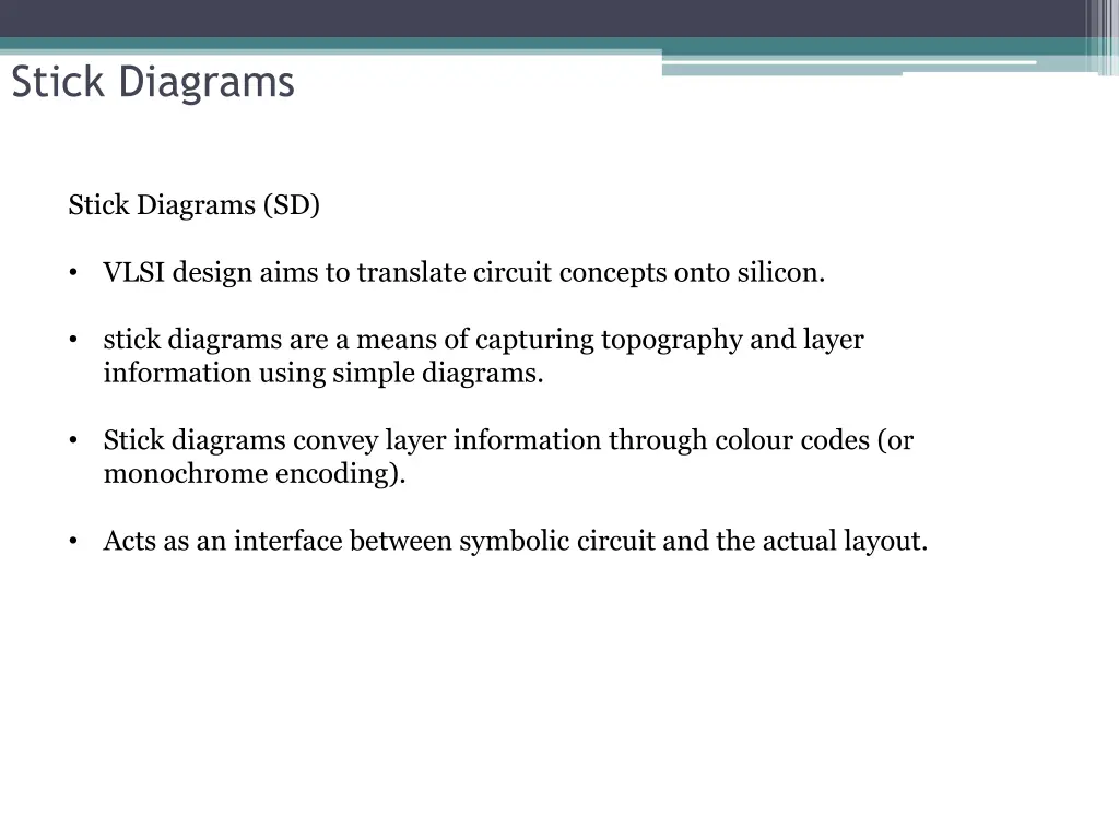 stick diagrams