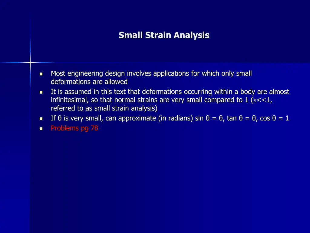 small strain analysis