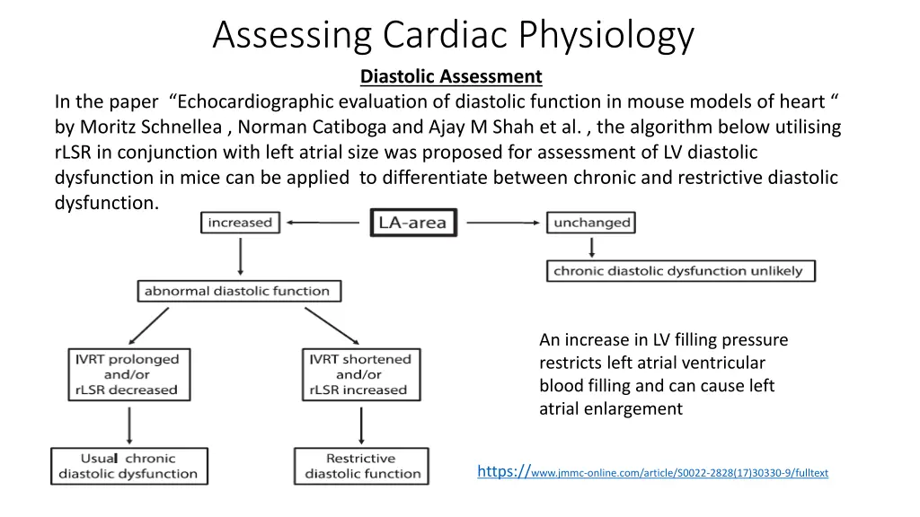 assessing cardiac physiology