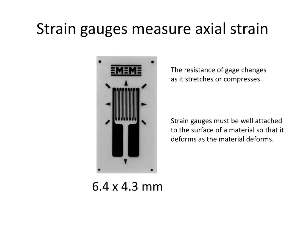 strain gauges measure axial strain