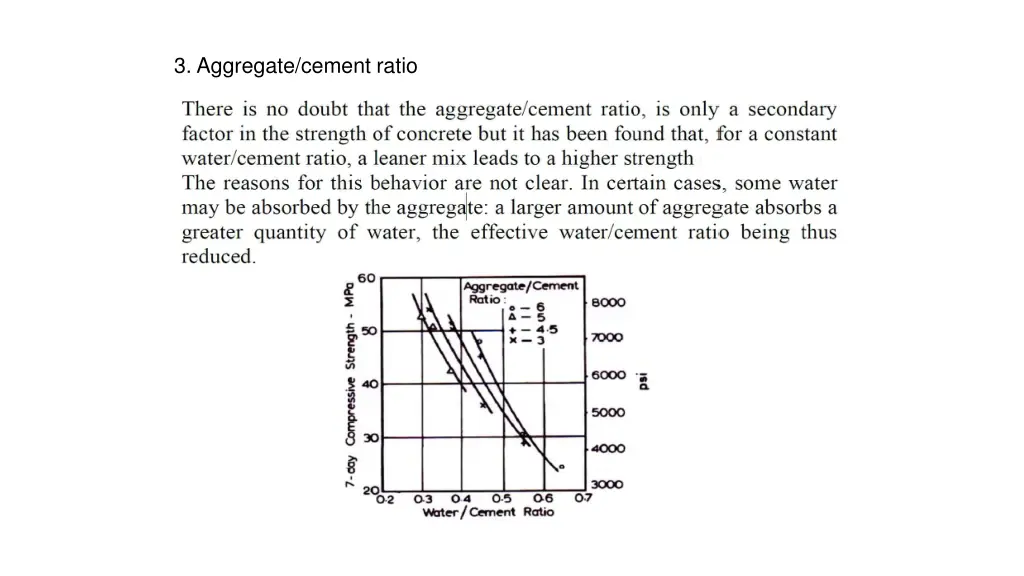 3 aggregate cement ratio