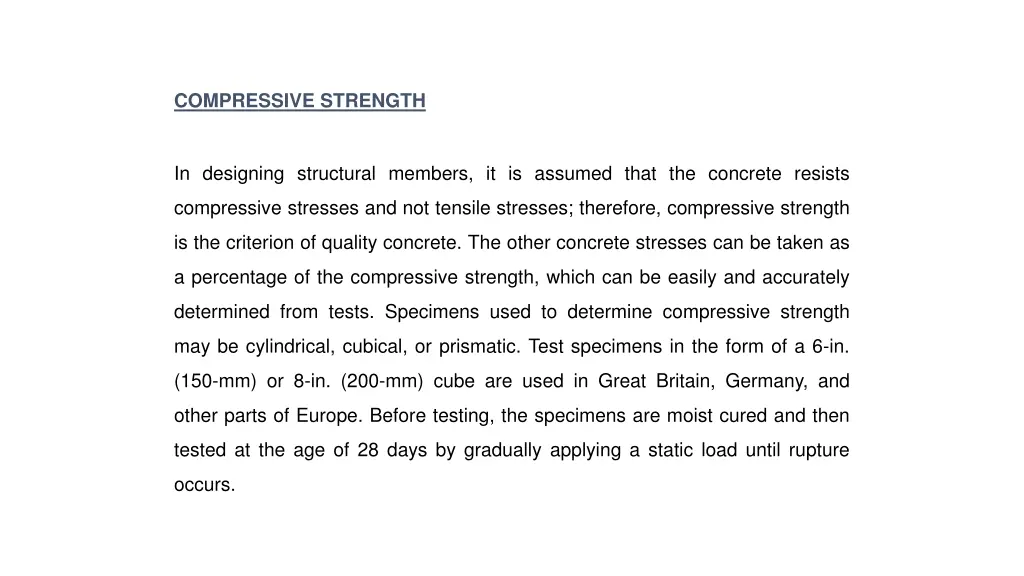 compressive strength