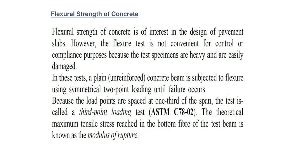 flexural strength of concrete