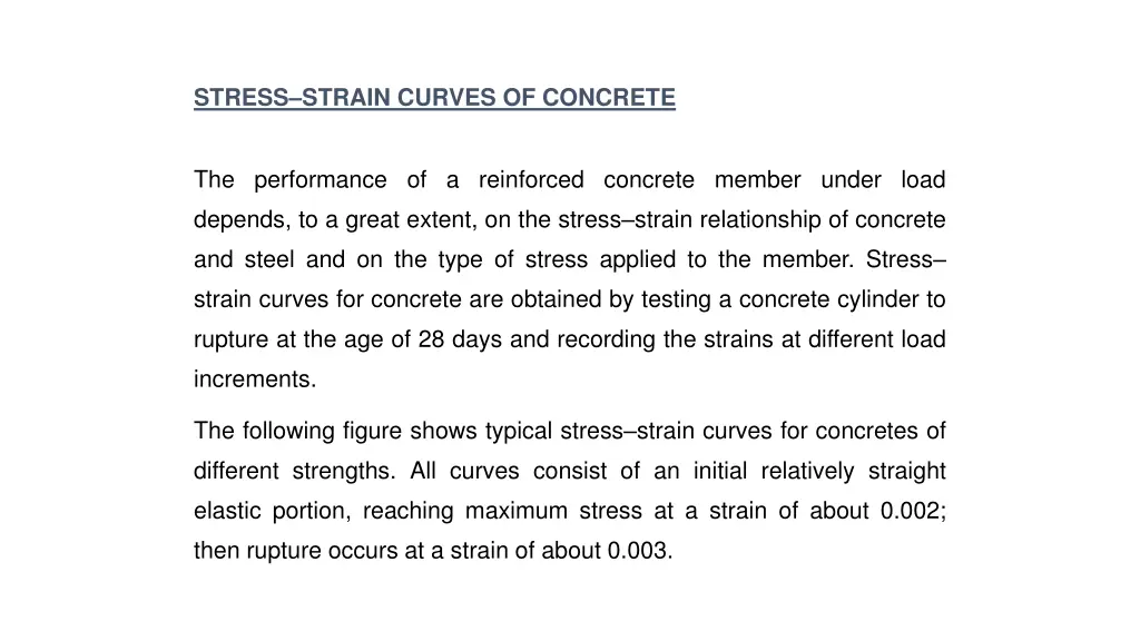 stress strain curves of concrete