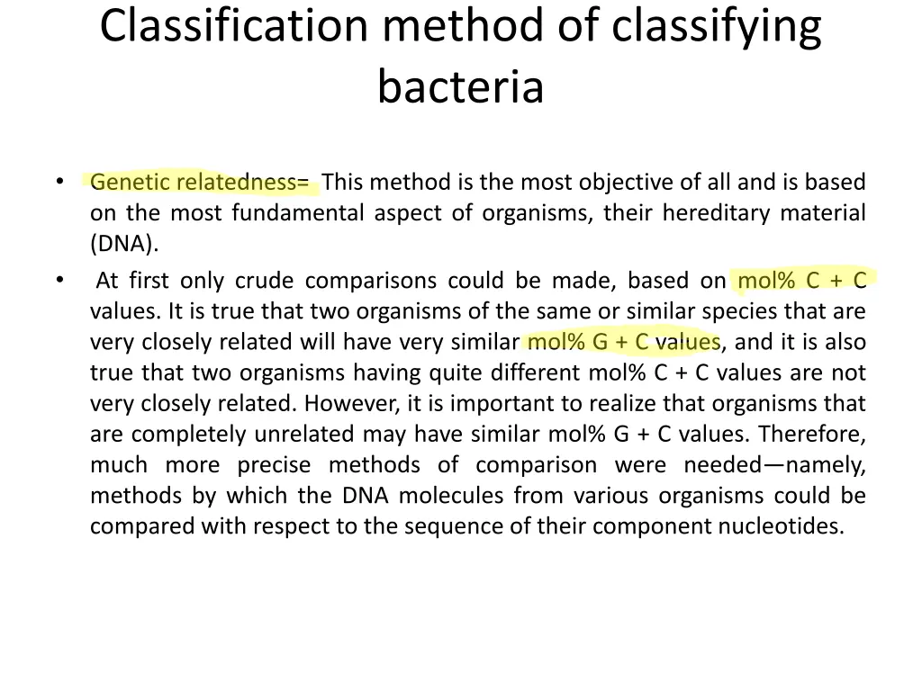 classification method of classifying bacteria 1