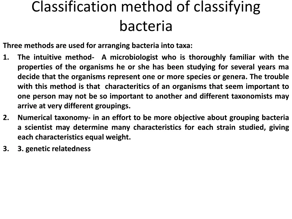 classification method of classifying bacteria