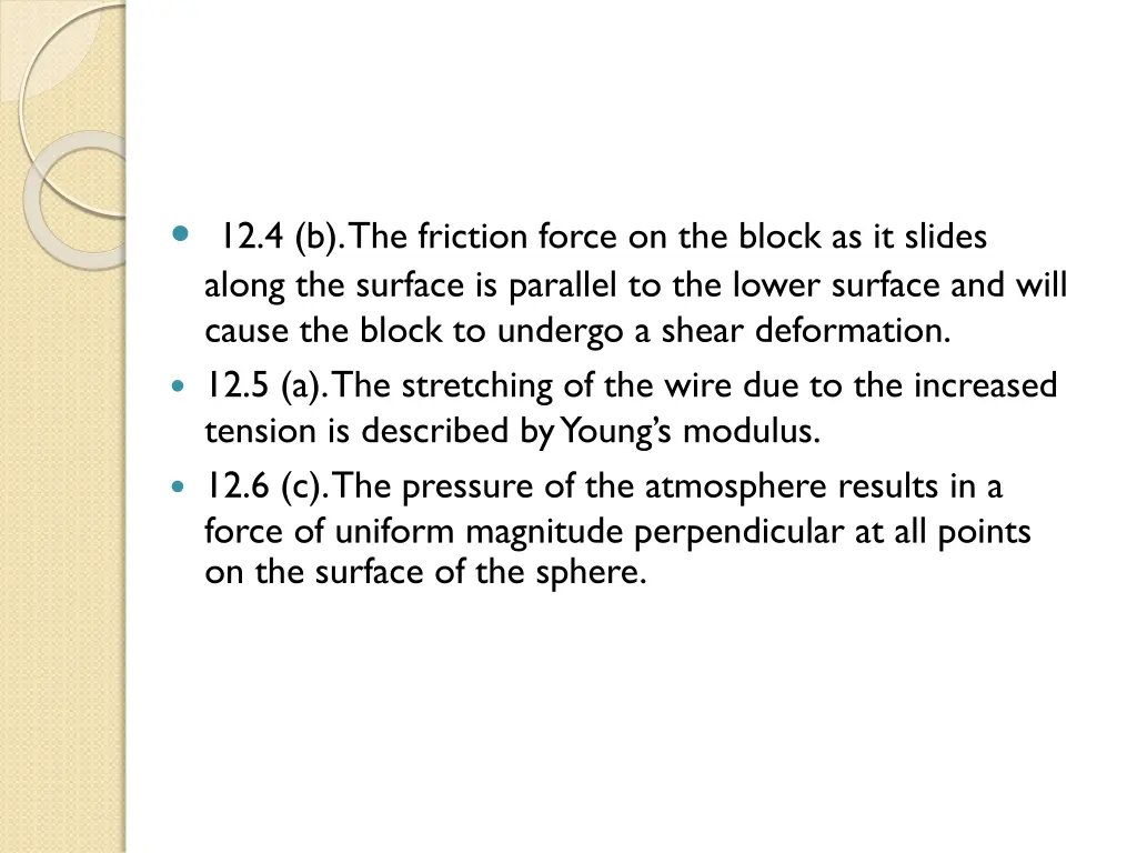 12 4 b the friction force on the block