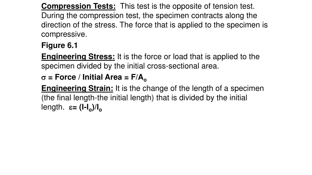 compression tests this test is the opposite