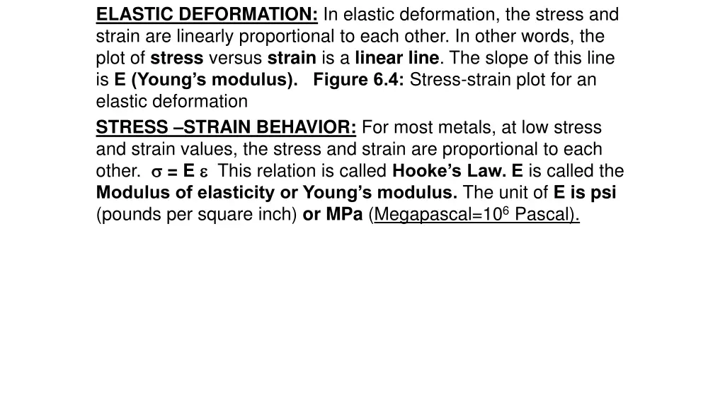 elastic deformation in elastic deformation