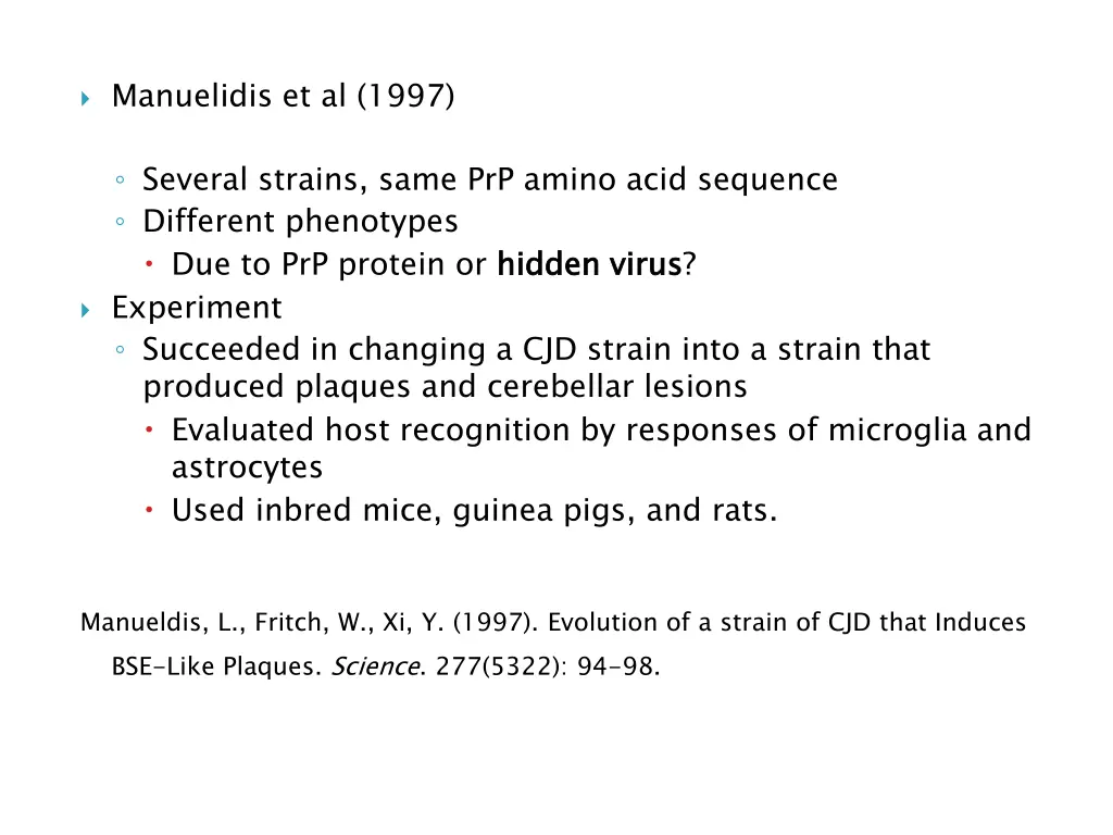 manuelidis et al 1997