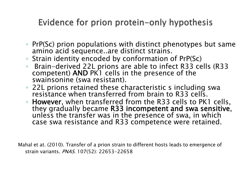 prp sc prion populations with distinct phenotypes