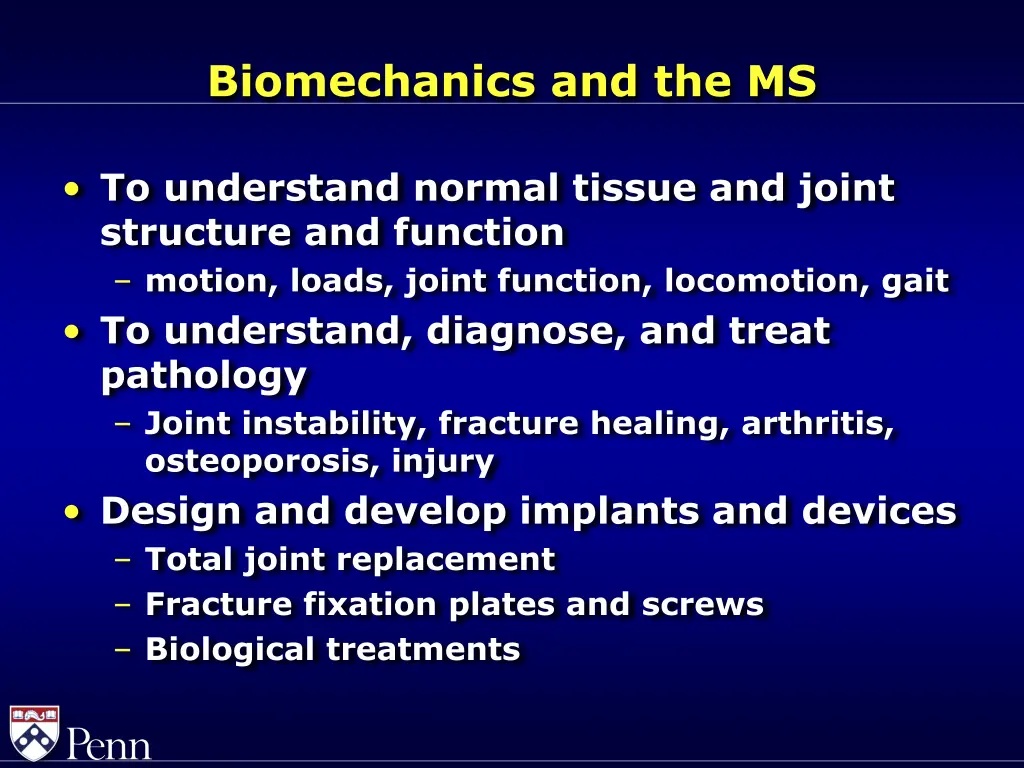 biomechanics and the ms