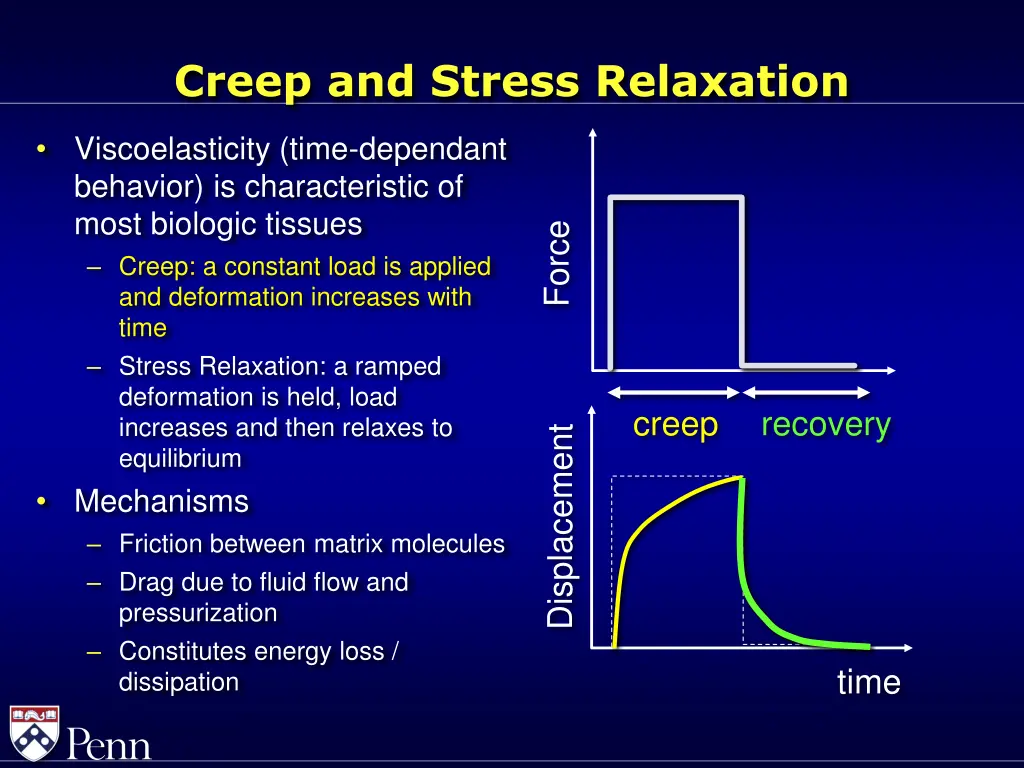 creep and stress relaxation