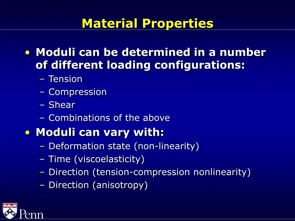 material properties