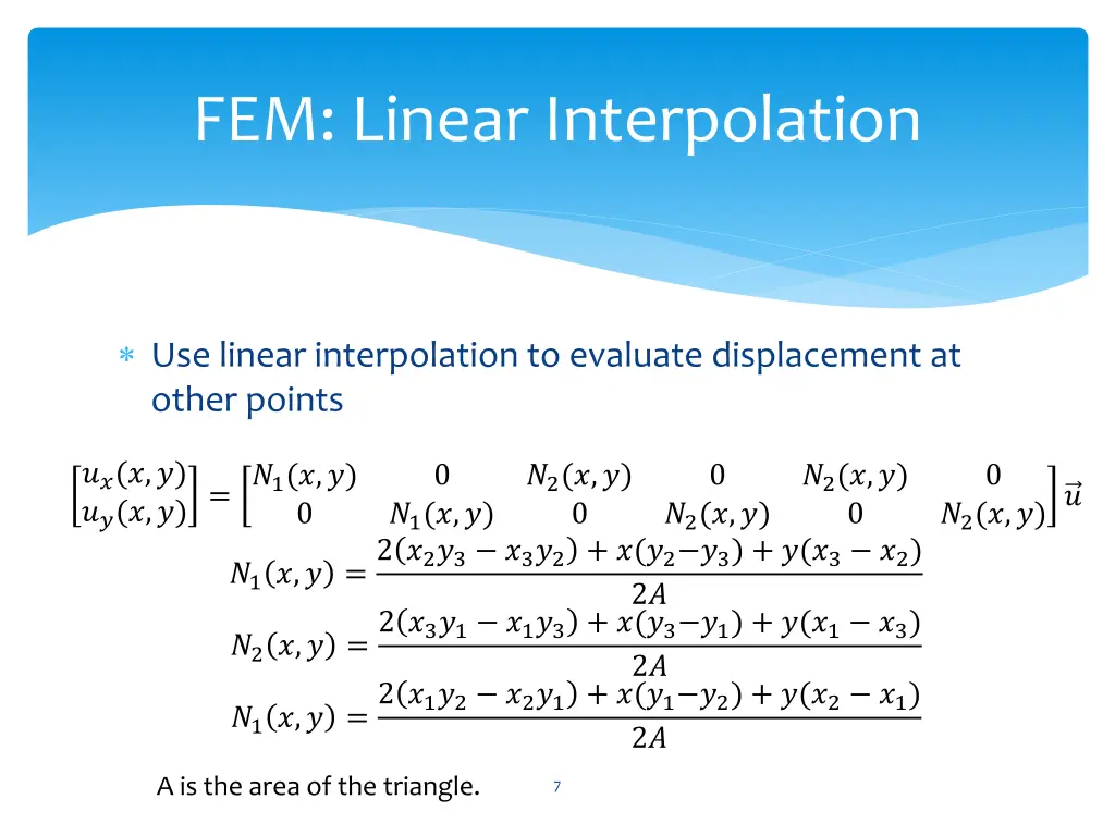 fem linear interpolation