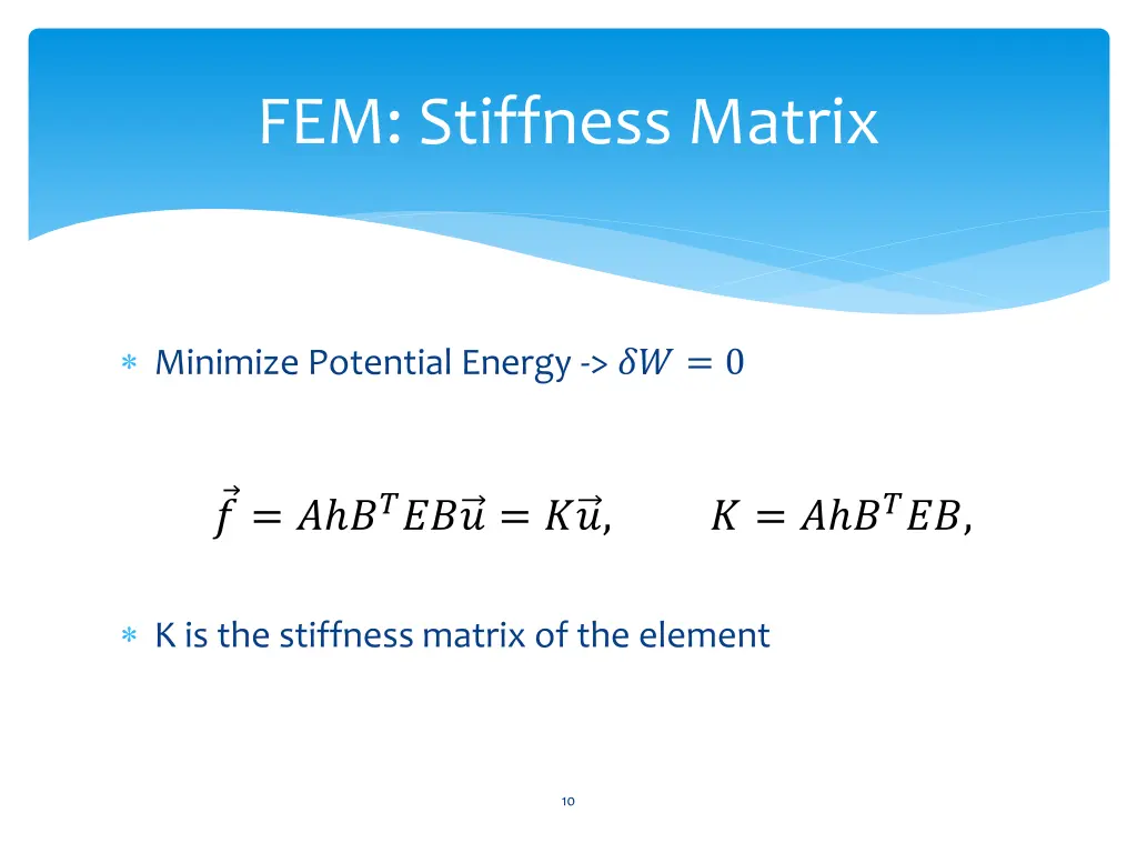 fem stiffness matrix