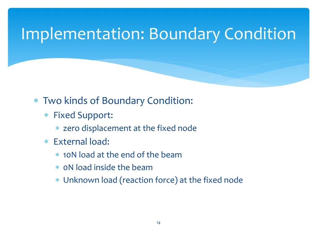 implementation boundary condition