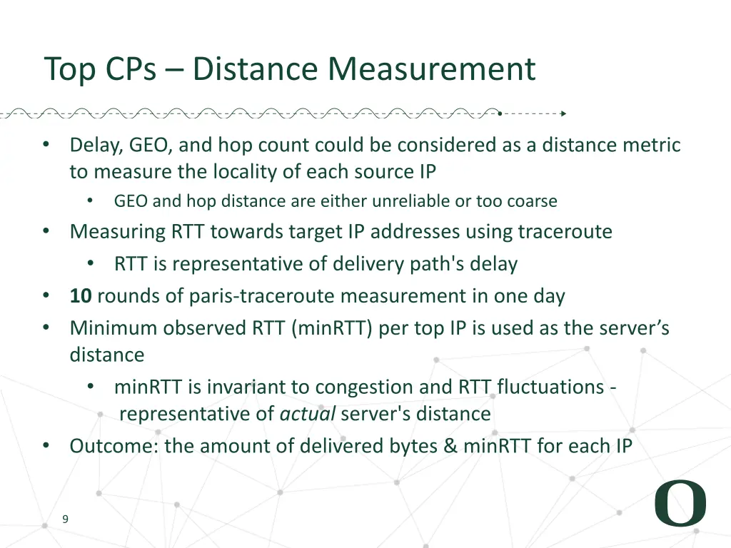 top cps distance measurement