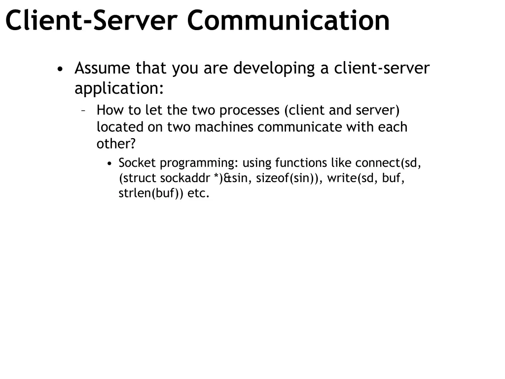 client server communication