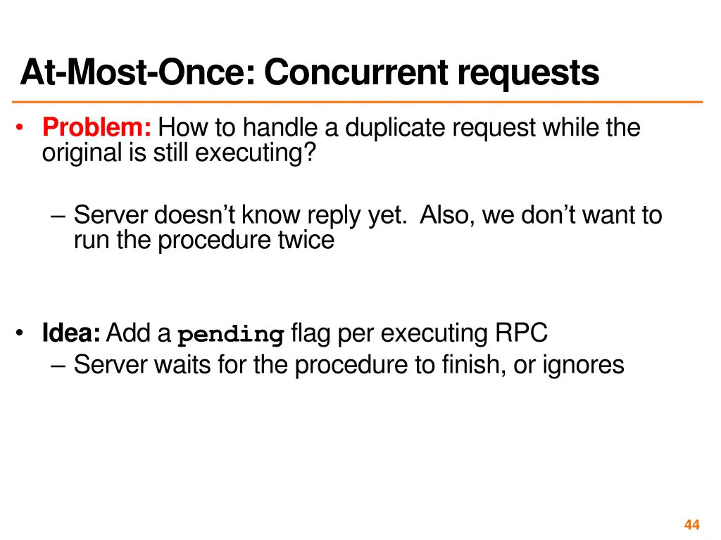 at most once concurrent requests